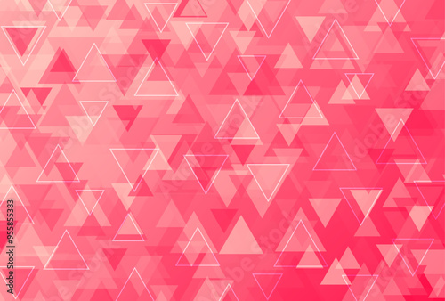 背景素材_三角形_ピンク