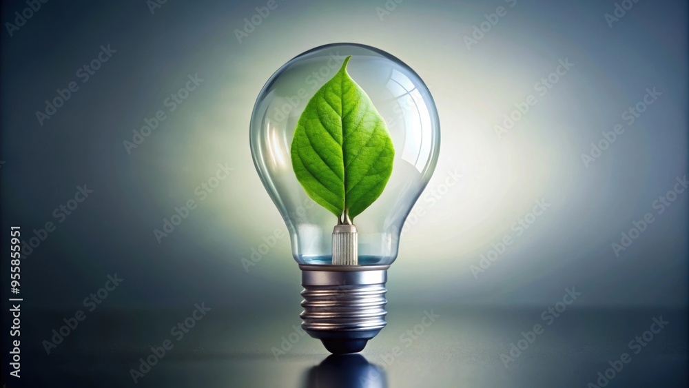 of a light bulb with a leaf, symbolizing green energy and sustainability, green energy, eco-friendly, renewable of a light bulb with a leaf, symbolizing green energy and sustainability, green energy, eco-friendly, renewable