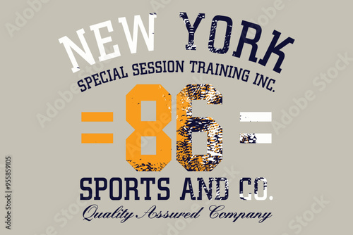 grunge NYC typography, grunge Sports typography slogan, athletic apparel design graphic print, sports Vintage Print for sportswear, Sport typography. eps8