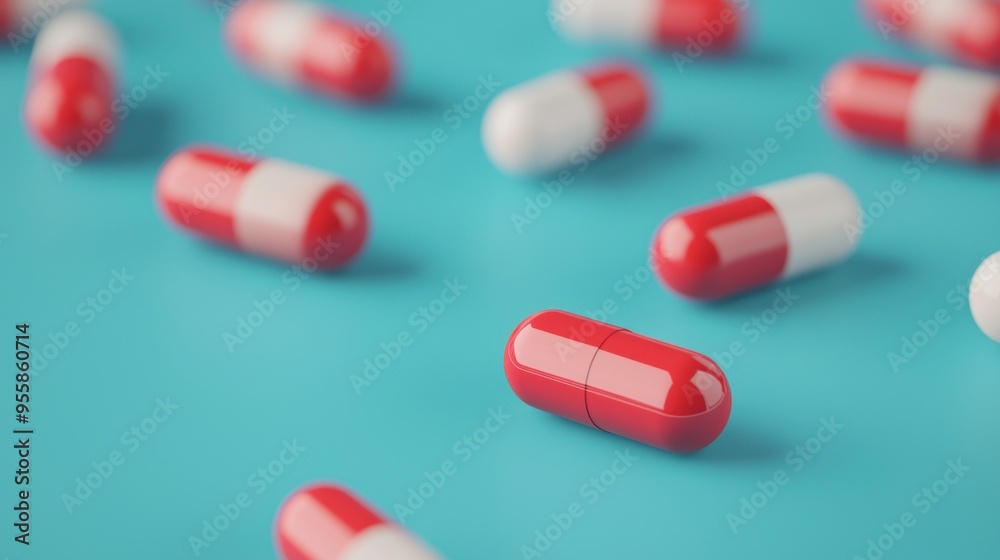 3D printed pills, custom medication, 3D illustration 3D printed pills, custom medication, 3D illustration
