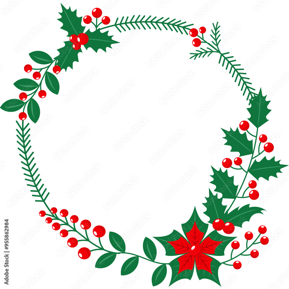 Christmas frame and borders.Hand drawn Christmas frame and borders.Hand drawn