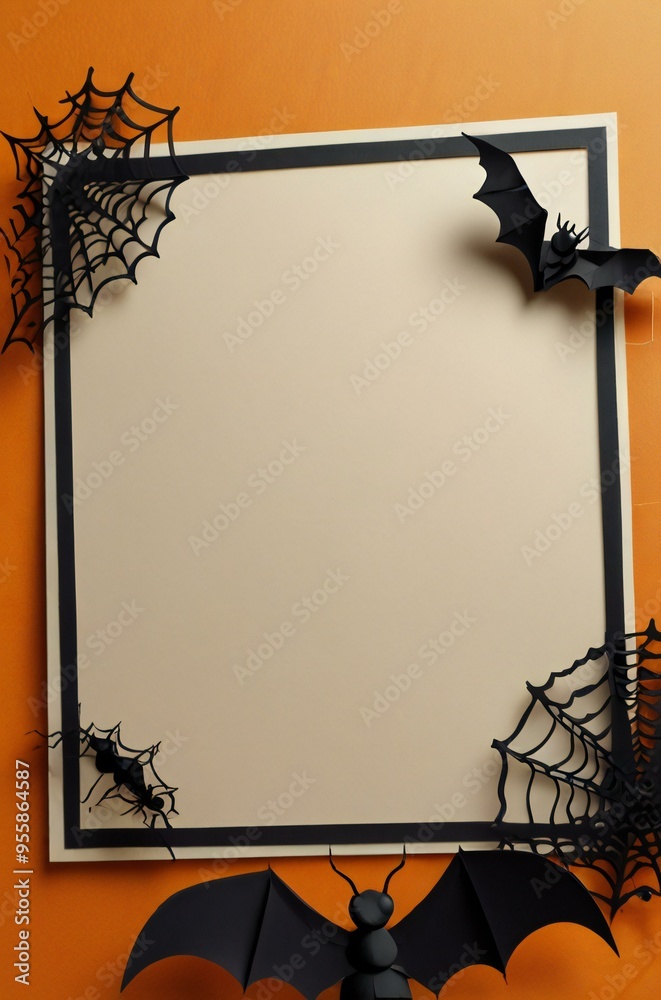 halloween frame with pumpkin halloween frame with pumpkin