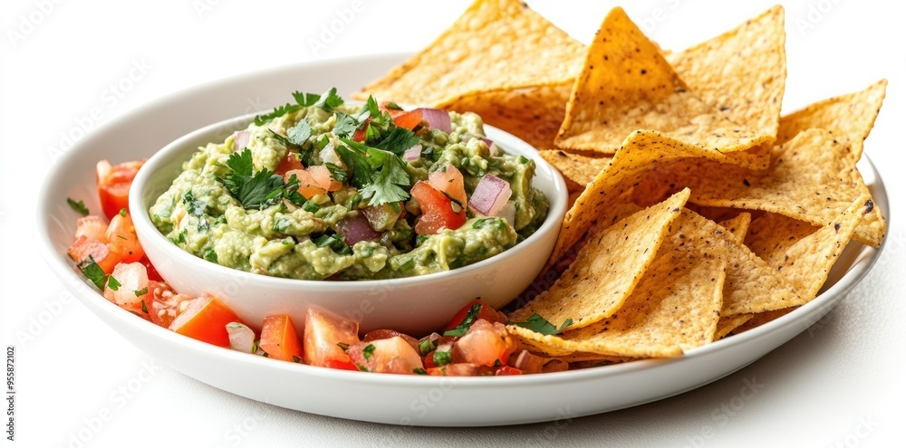 Guacamole with Tortilla Chips and Pico de Gallo Guacamole with Tortilla Chips and Pico de Gallo