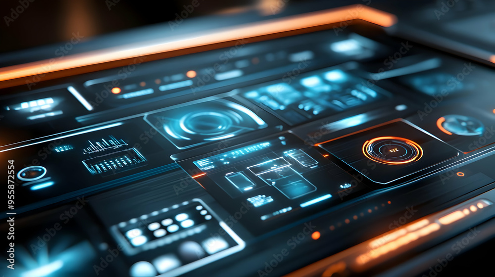 Futuristic Technology Interface - 3D Illustration