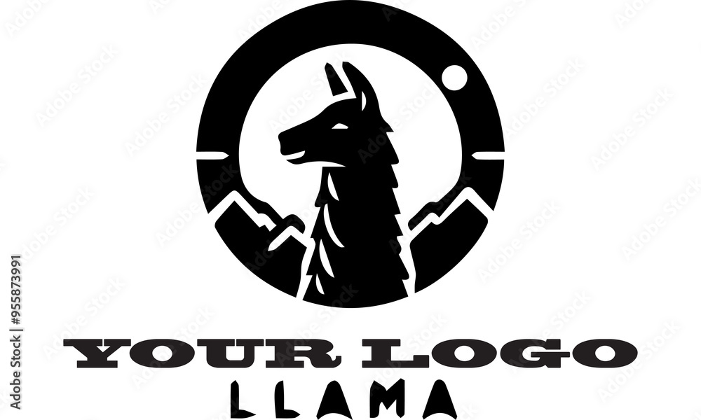 Minimalist Black Llama Logo Elegance in Minimalist Llama Vector Graphic Design Black Llama Silhouette Simple Llama Logo Design Minimalist Black Llama Logo Elegance in Minimalist Llama Vector Graphic Design Black Llama Silhouette Simple Llama Logo Design