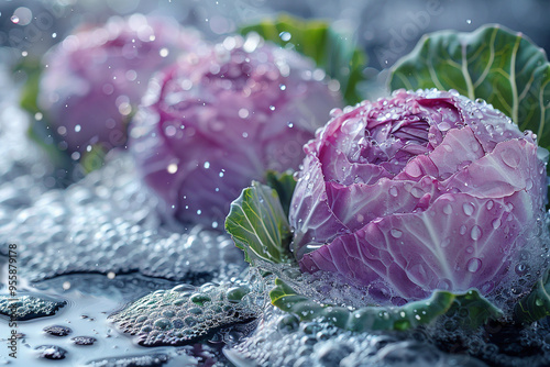 purple cabbage splash aesthetics