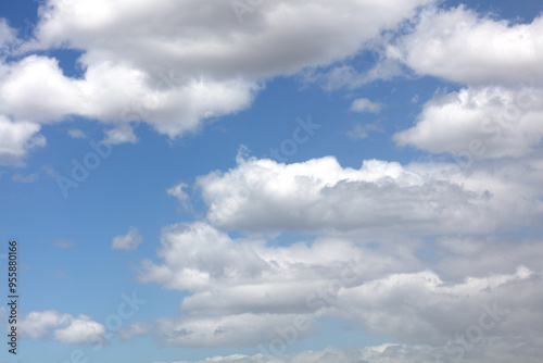 blue sky and white clouds sky material