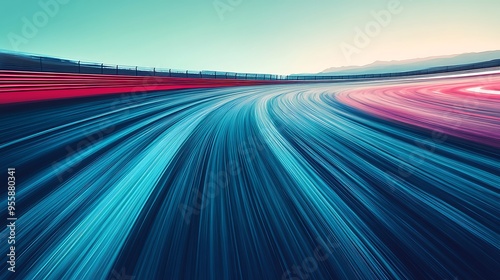 Abstract Blurred View of a Race Track