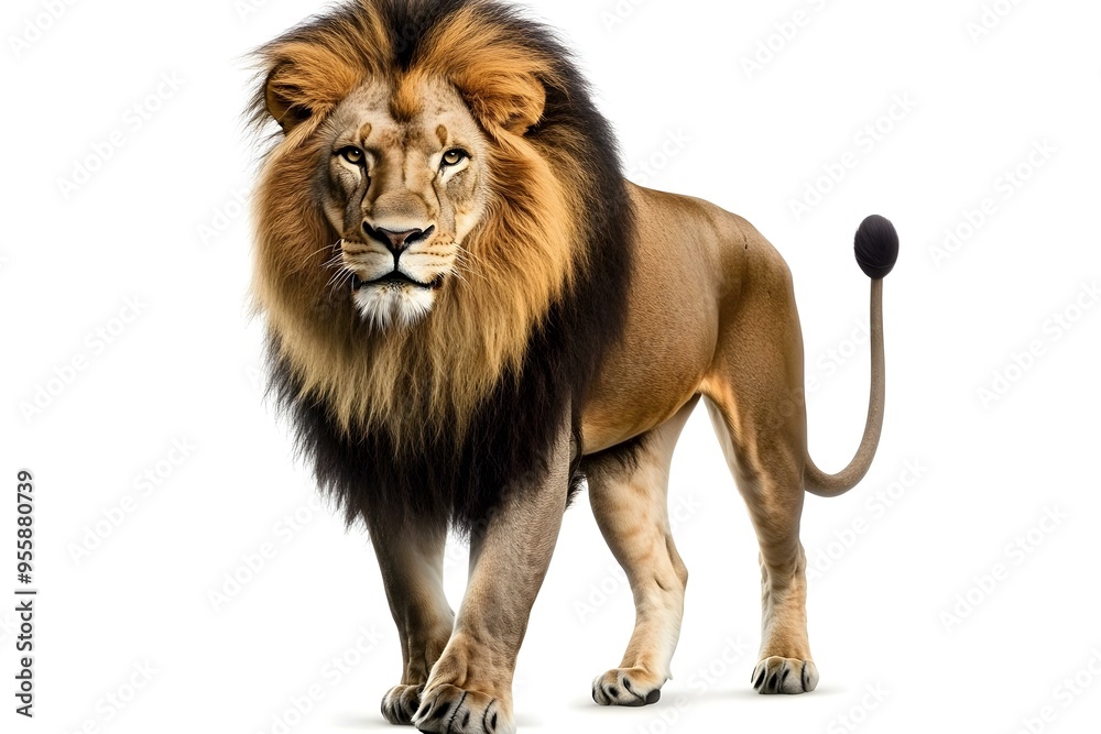 Obraz premium lion on white background