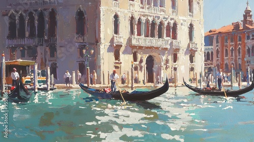 Gondola Ride Through Venice  Italy   Waterway  Architectural Details