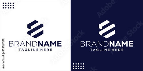 Creative Abstract Logo E Hexagon, Design Inspiration, Illustration, Vector