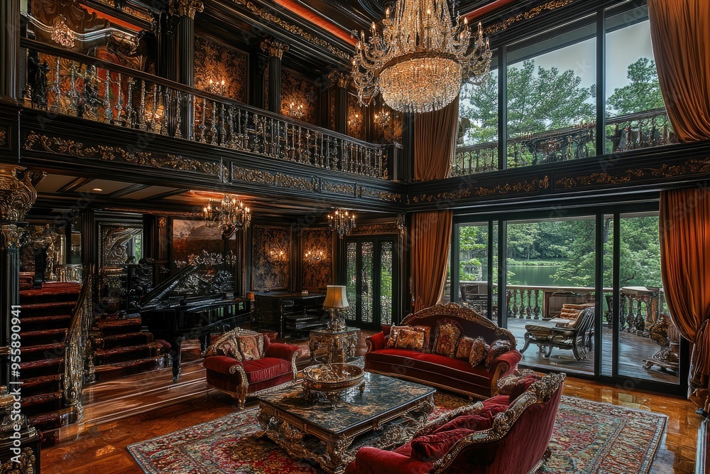 Opulent Living Room With a View Opulent Living Room With a View