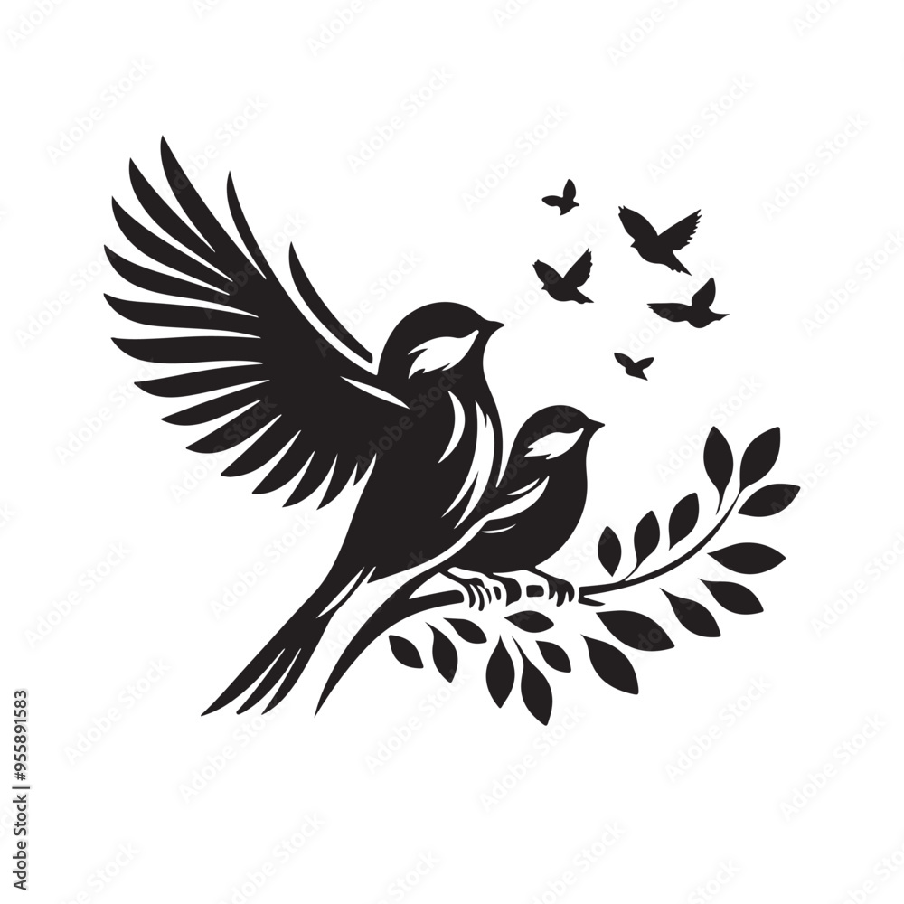 Fototapeta premium illustration of a bird