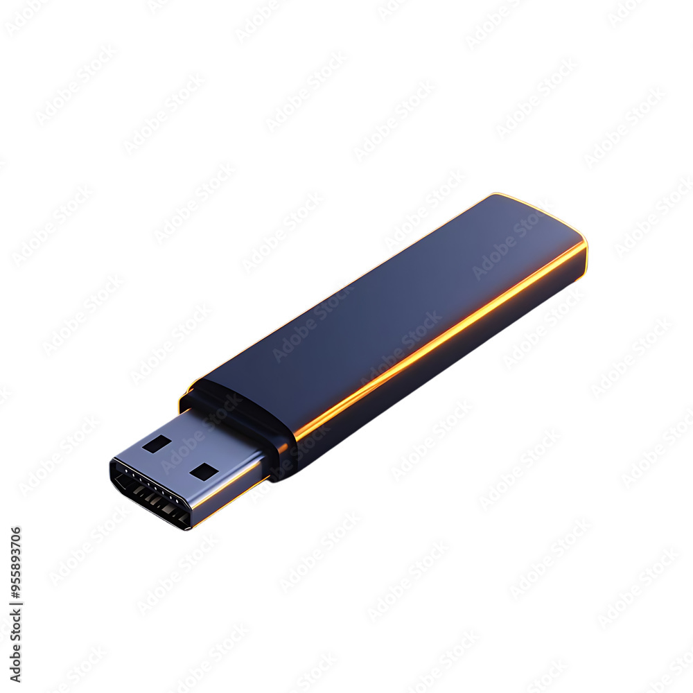 USB Flash Drive with Transparent Background USB Flash Drive with Transparent Background