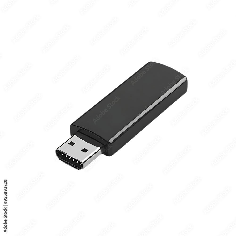 USB Drive with Transparent Background, A Black USB Drive with a Transparent Background USB Drive with Transparent Background, A Black USB Drive with a Transparent Background
