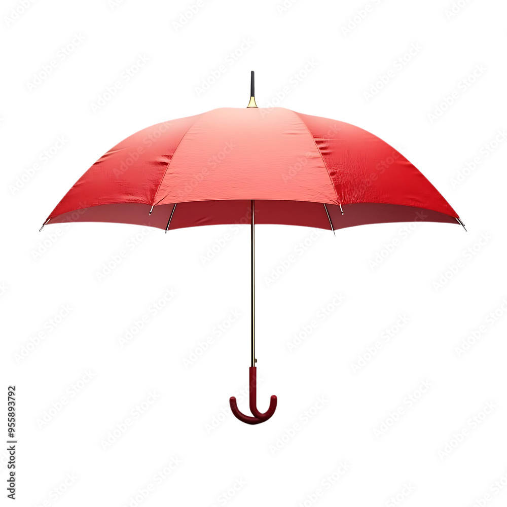 Red Umbrella with Transparent Background, a Classic Protection Symbol for Rainy Days Red Umbrella with Transparent Background, a Classic Protection Symbol for Rainy Days