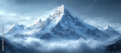 Majestic Snowy Mountain Peak