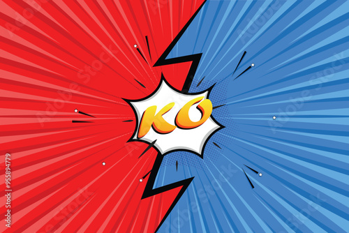 KO, knockout retro game on arcade background .pixel art .8 bit game. arcade screen. retro game. for game assets in vector illustrations. pop art.