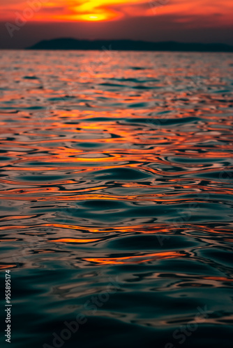 sunset over water