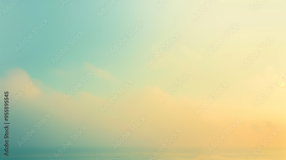Tranquil gradient sky at sunrise with soft pastel hues of blue and orange Tranquil gradient sky at sunrise with soft pastel hues of blue and orange