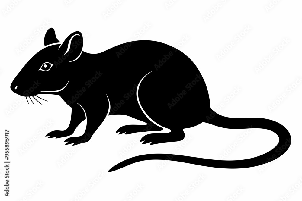 rat silhouette, Mouse silhouette vector, rat icon rat silhouette, Mouse silhouette vector, rat icon