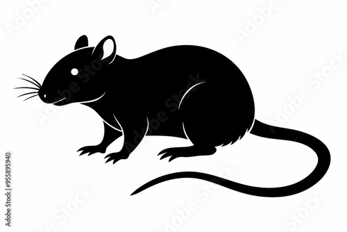 rat silhouette, Mouse silhouette vector, rat icon
