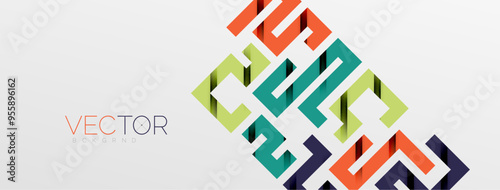 Color bend lines with shadow texture effect. Vector Illustration For Wallpaper, Banner, Background, Card, Book Illustration, landing page