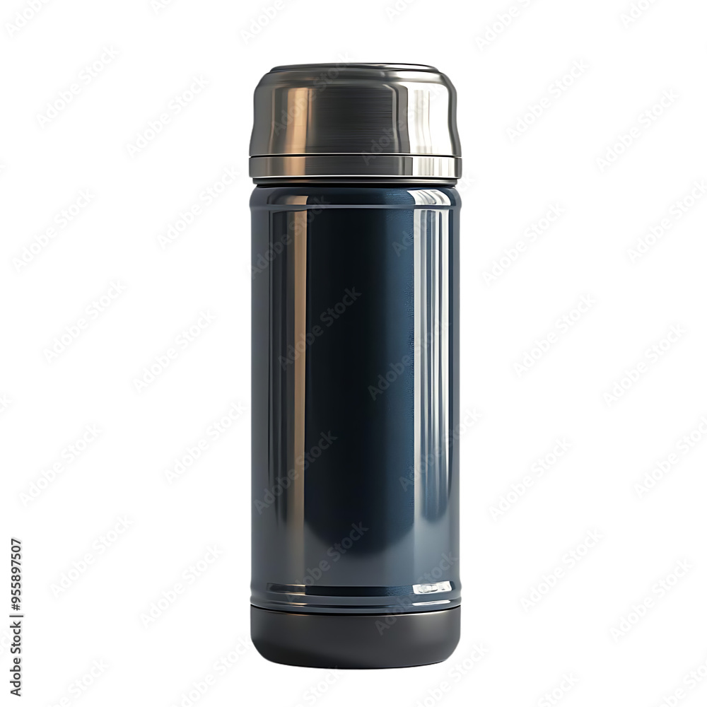 Stainless Steel Thermos with Transparent Background Stainless Steel Thermos with Transparent Background