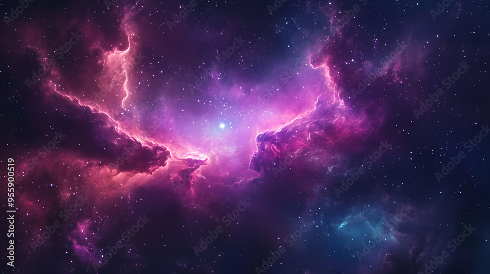 Nebula on a background of outer space. Fantasy. Illustration Nebula on a background of outer space. Fantasy. Illustration