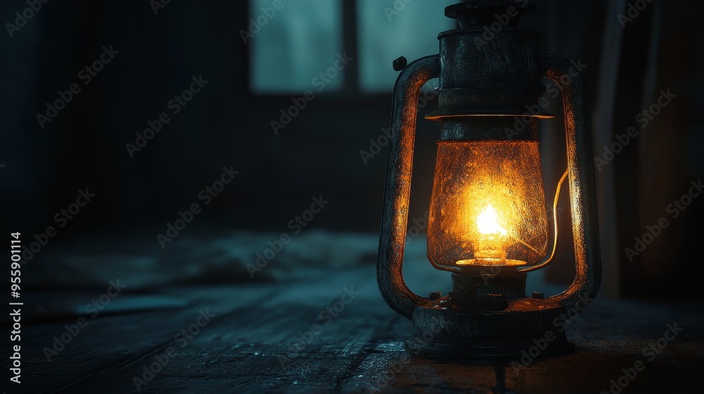 A weathered oil lantern casts a warm glow in a dimly lit room, symbolizing hope, guidance, and the resilience of light in the face of darkness. A weathered oil lantern casts a warm glow in a dimly lit room, symbolizing hope, guidance, and the resilience of light in the face of darkness.