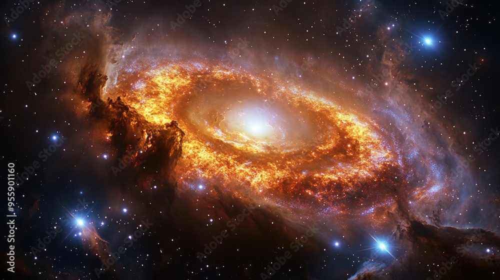 Galactic ring of fire forms after a headon collision sparking intense ...