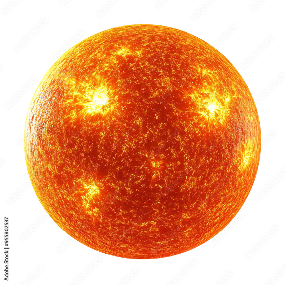 A Blazing Sun with a Transparent Background A Blazing Sun with a Transparent Background