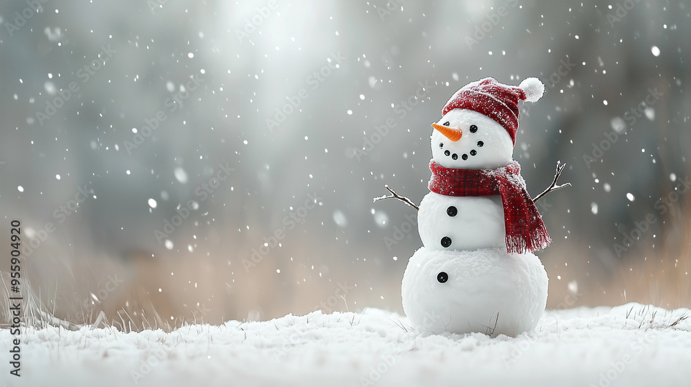 A charming snowman with a traditional top hat, scarf, and coal buttons standing in a snowy winter landscape. A charming snowman with a traditional top hat, scarf, and coal buttons standing in a snowy winter landscape.