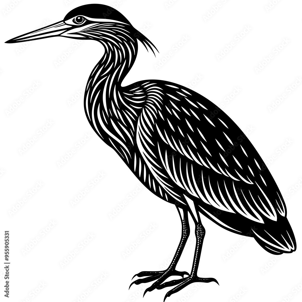 Fototapeta premium heron vector artwork silhouette and illustration