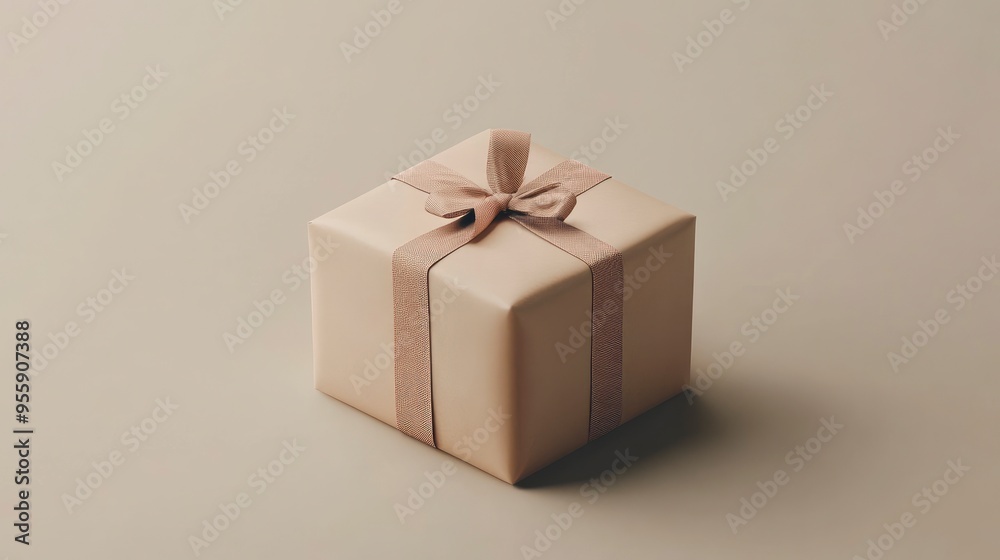Premium present box Mockup, minimalist, ultra realistic with generative ai Premium present box Mockup, minimalist, ultra realistic with generative ai