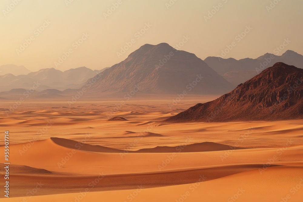 Fototapeta premium The Empty Quarter Desert in Saudi Arabia , ai