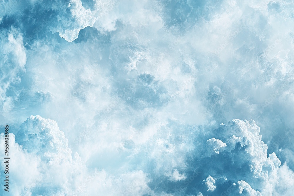 Processed collage of cloudy light blue sky texture. Background for banner, backdrop or texture for 3D mapping, ai Processed collage of cloudy light blue sky texture. Background for banner, backdrop or texture for 3D mapping, ai