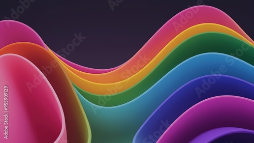 colorful dynamic fluid shape background design. made with generative Ai
 photo