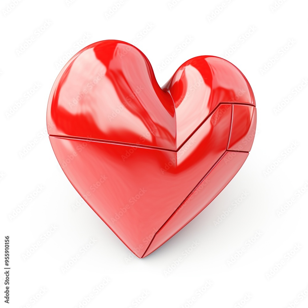Icon of 3d hospital heart symbol isolated on white background Icon of 3d hospital heart symbol isolated on white background