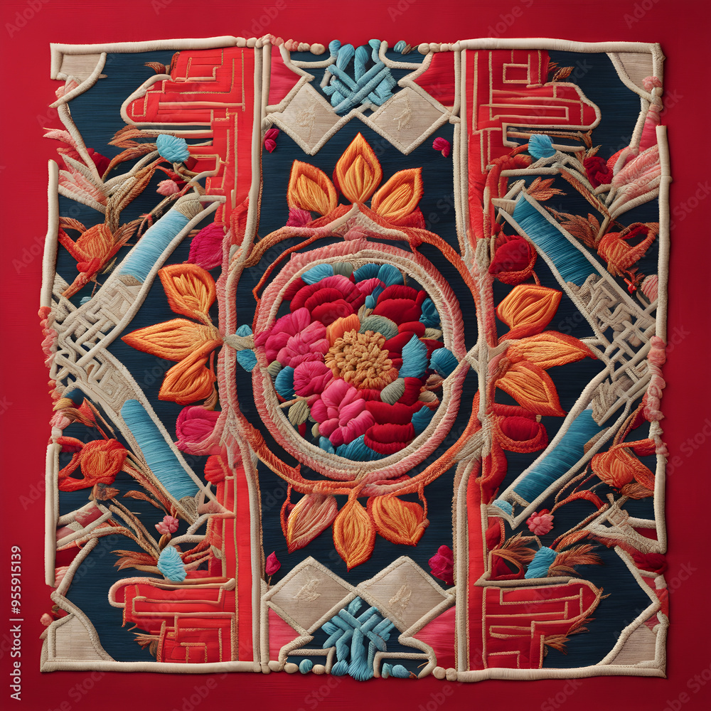 Obraz premium Korean traditional embroidery pattern