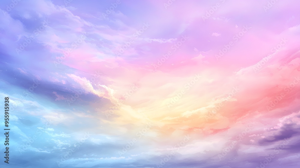 Pastel Sky with Clouds. Pastel Sky with Clouds.