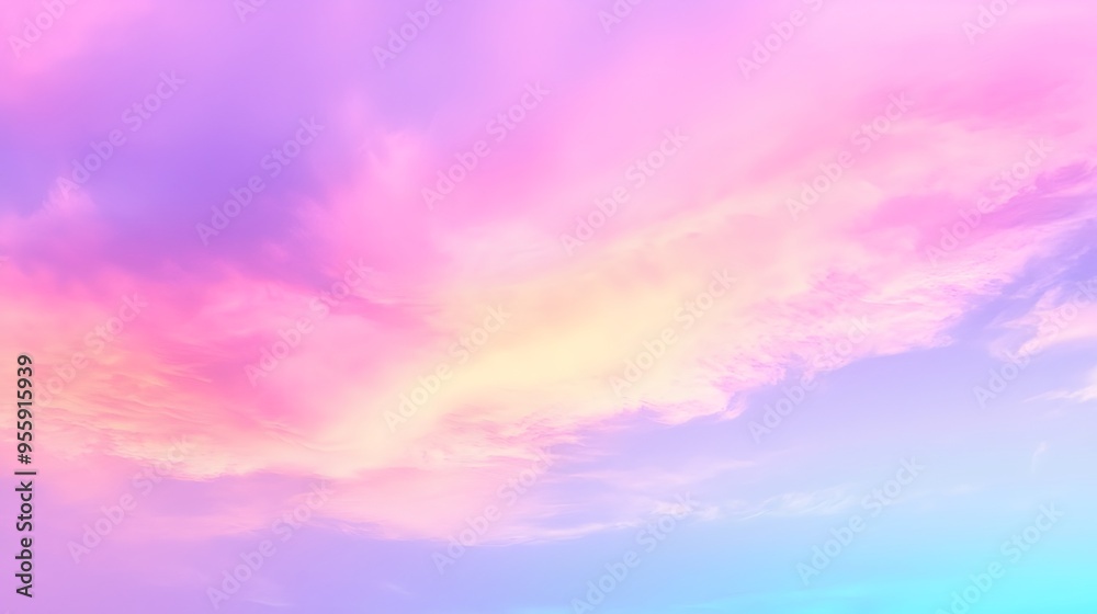 Obraz premium Pastel Sky with Clouds.
