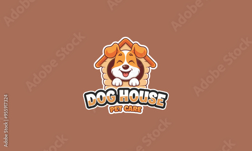 Happy dog inside a house, representing a pet care service.
