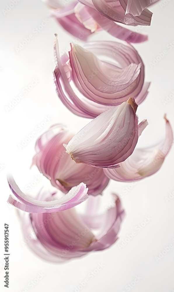 Falling onion isolated on white background, floating onion in the air Falling onion isolated on white background, floating onion in the air