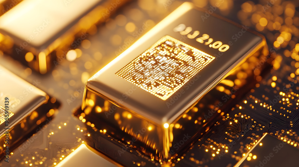 gold, gold production, and gold investment in a graphic background style gold, gold production, and gold investment in a graphic background style