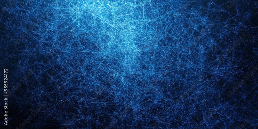 Abstract blue web of interconnected lines on a dark background Abstract blue web of interconnected lines on a dark background