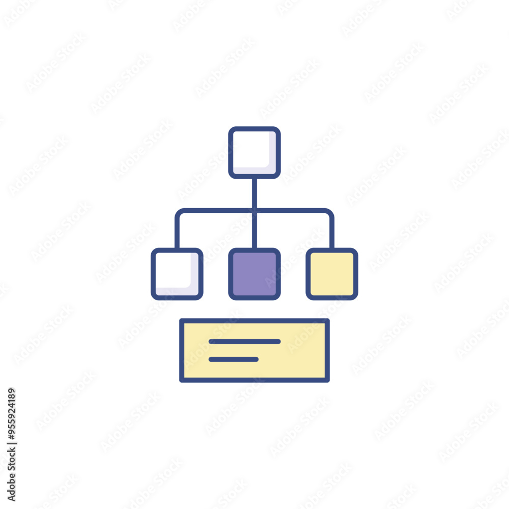 Diagram icon design with white background stock illustration