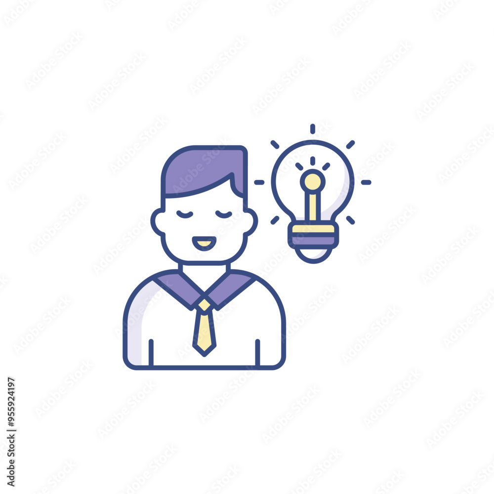 Business Idea icon design with white background stock illustration Business Idea icon design with white background stock illustration