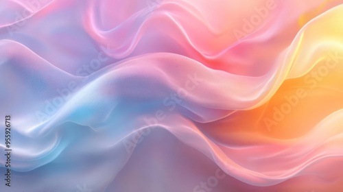 Wallpaper Mural an abstract piece of art with vibrant, flowing squiggles in various colors like pink, blue, Torontodigital.ca