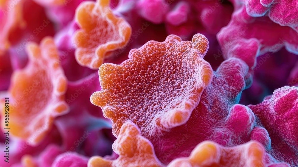 Beautiful microscopic view of coral structures, showcasing vibrant colors and intricate patterns found in marine ecosystems. Beautiful microscopic view of coral structures, showcasing vibrant colors and intricate patterns found in marine ecosystems.